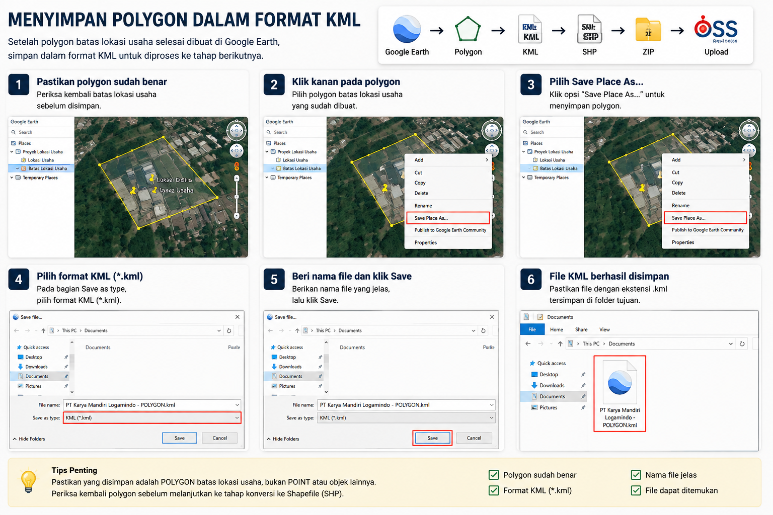 Menyimpan Polygon dalam Format KML